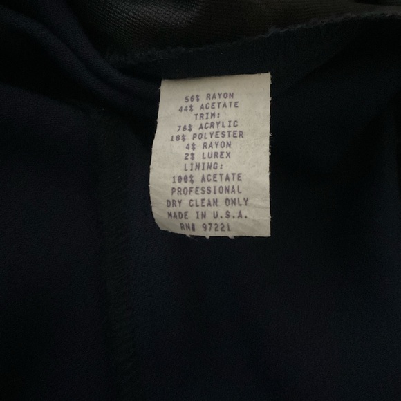 Quadra Vintage Long Navy Blue Duster Blazer. - Picture 4 of 6